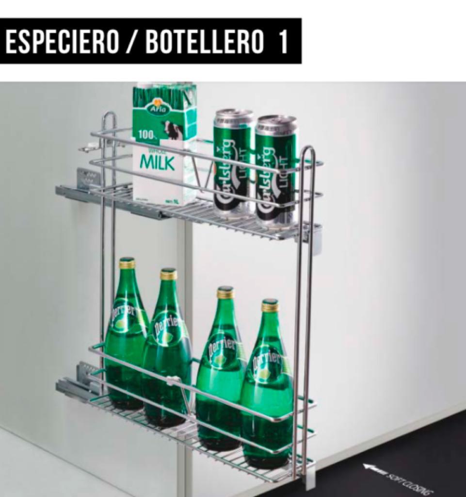 ESPECIERO 150MM 2 NIVELES CROMADO IZQUIERDO IT22005