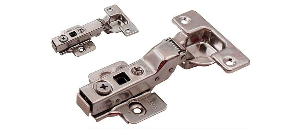 BISAGRA RECTA CLIP ON CIERRE LENTO INOXIDABLE INTHER PAR