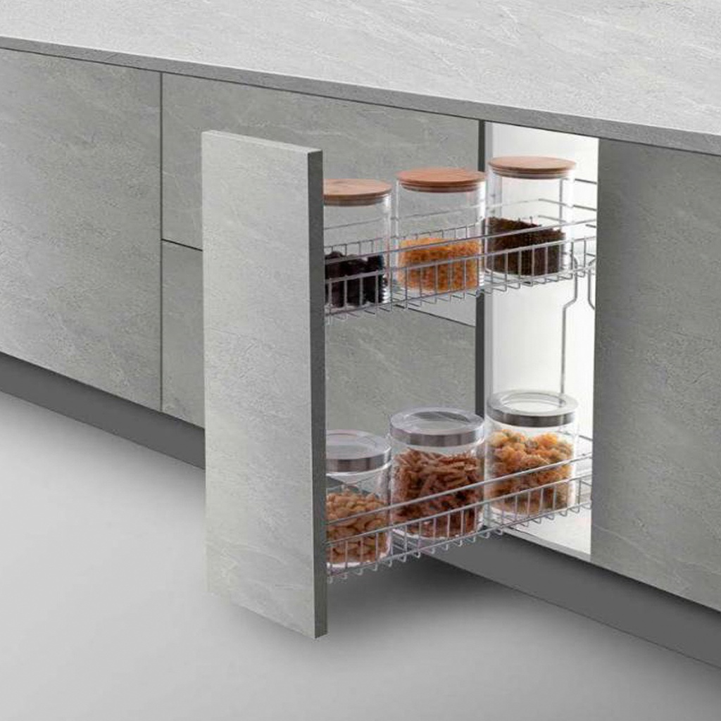 ESPECIERO 150MM 2 NIVELES INOXIDABLE IZQUIERDO IT22505