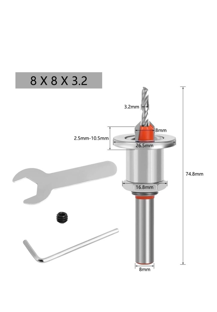 AVELLANADOR BROCA CON TOPE 3.0X8