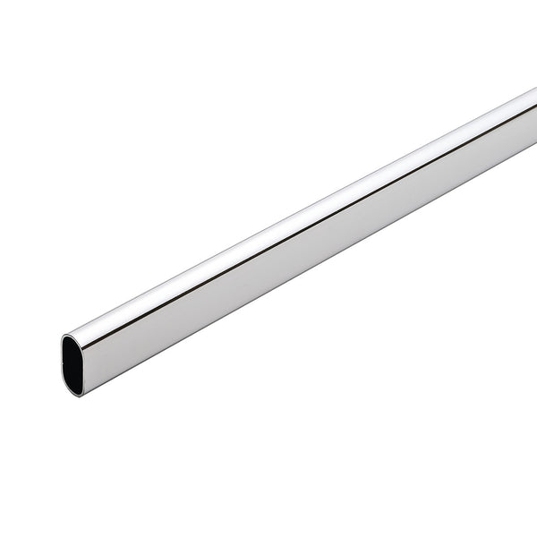 TUBO PERCHERO CLOSET OVALADO CROMADO 3M