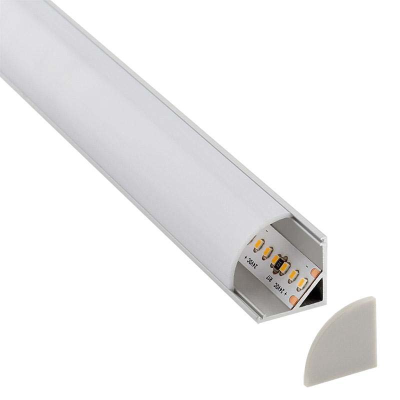 PERFIL LED ANGULO 90 ALUMINIO 2M IT54105