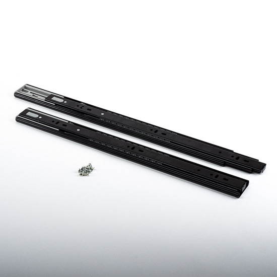 RIEL TELESCOPICO NEGRO CIERRE LENTO 14 350MMS