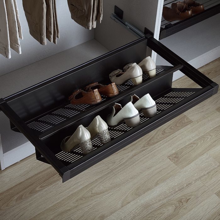 ZAPATERA 90CM MOKA CIERRE LENTO C/MARCO IT41195