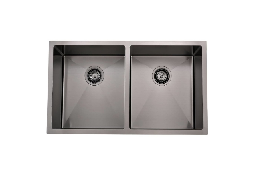 FREGADERO SUBMONTAR GRAFITO 2 TANQUES 813X457X254 FG20115