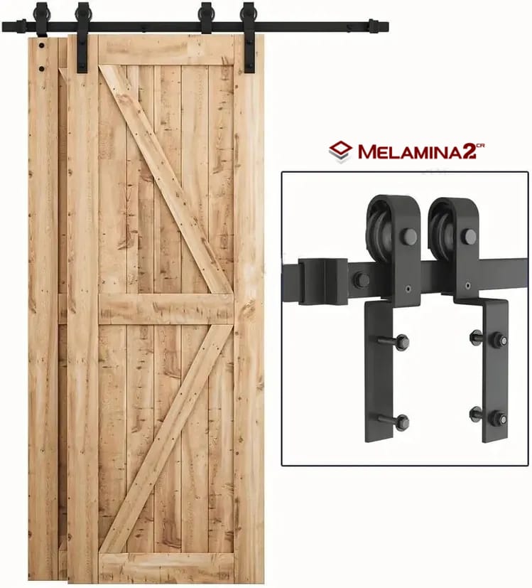KIT HERRAJES GRANERO 2M PUERTA CORREDIZA DOBLE DUCASSE