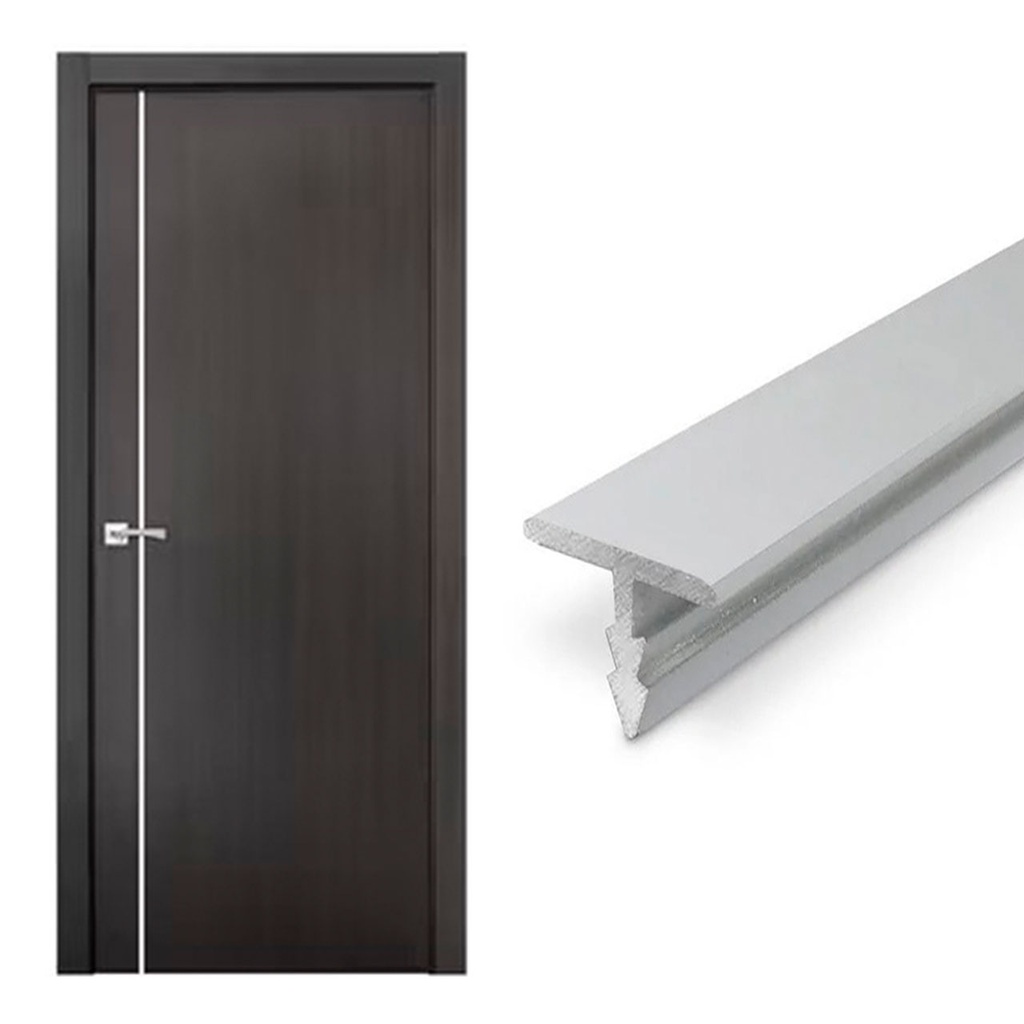 PERFIL ALUMINIO T PARA PUERTA 20MM 2,50M