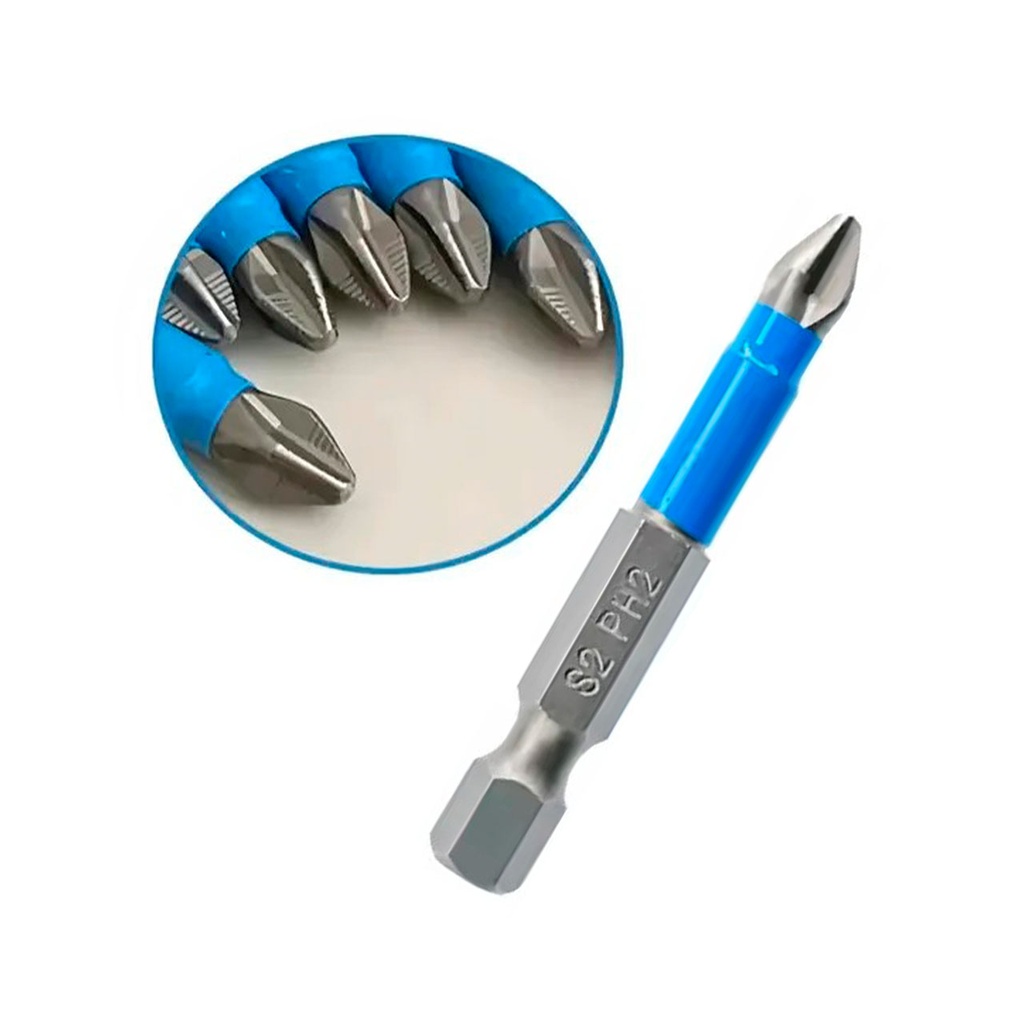 PUNTA PH2 DESTORNILLADOR IMANTADA 5CM 2¨ AZUL