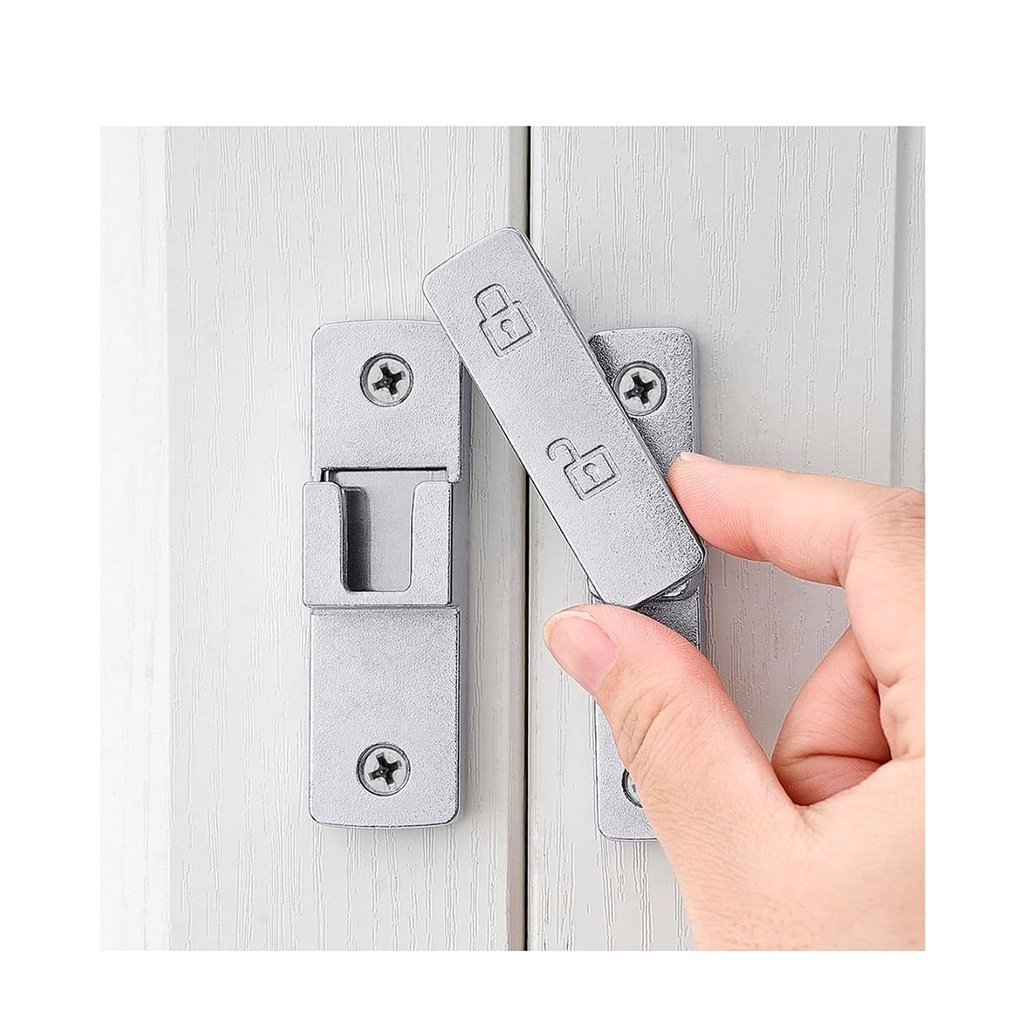 CERRADURA PUERTA CORREDIZA 180° NIQUEL 