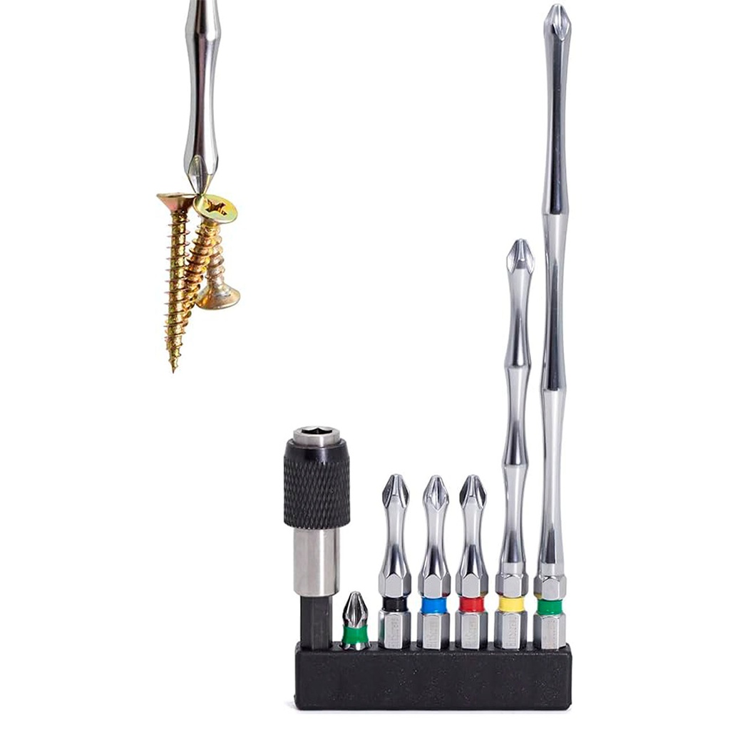 PUNTA PH2 DESTORNILLADOR IMANTADA MIXTAS 7 PCS GRIS