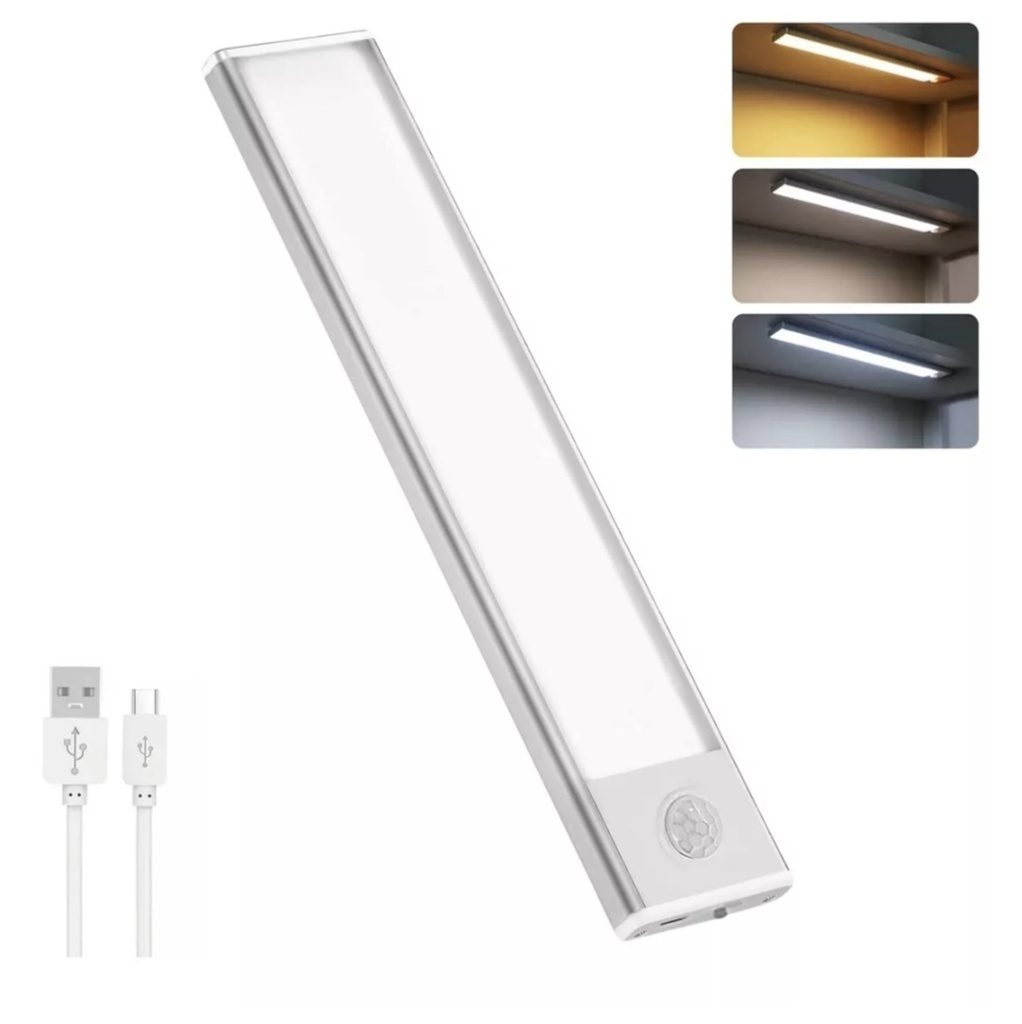 BARRA LED ALUMINIO C/SENSOR INALAMBRICO 60CM