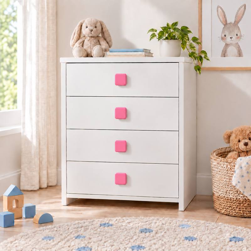 POMO INFANTIL CUADRADO ROSA