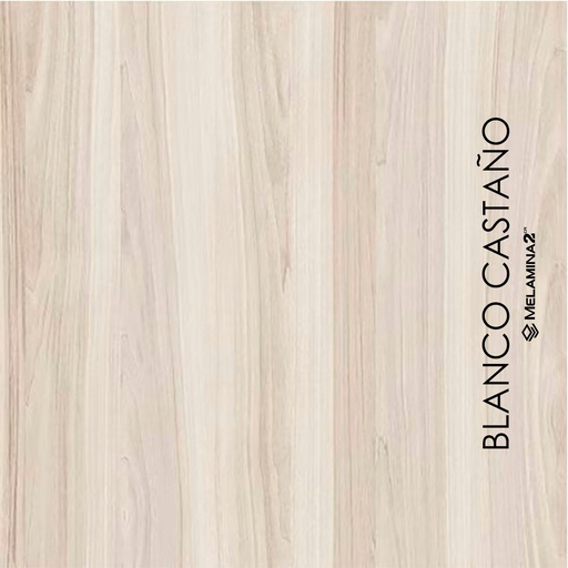 [BLANCO CASTAÑ 18 6X8] MELAMINA BLANCO CASTAÑO HIDROFUGA 18X183X250 MASISA