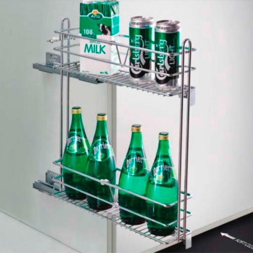 [ESPECIERO 15 IT22005] ESPECIERO 150MM 2 NIVELES CROMADO IZQUIERDO IT22005