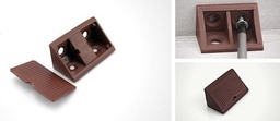 [CONECTOR C/TAPA CAFE] CONECTOR DOBLE C/TAPA CAFE