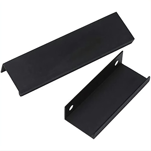 [TIR NEGRO PLANA 160] TIRADERA CANTO L 44460 NEGRO MATE 160 C/TORNILLO