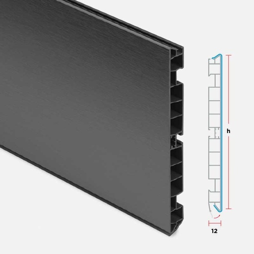 [RODAPIE NEGRO MAT 10] RODAPIE NEGRO MATE 10CMX4M ITALIANO