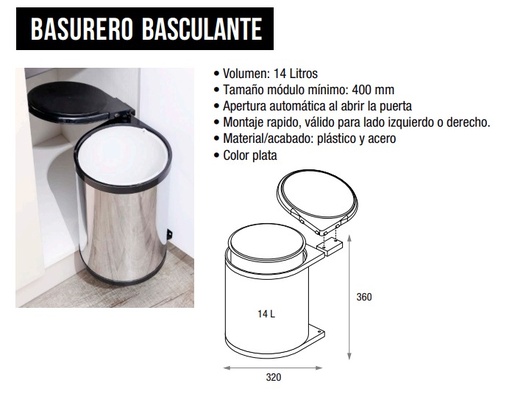 [BASURERO IT33005] BASURERO BASCULANTE IT33005