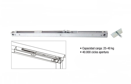 [FRENO LENTO PUERTA] FRENO SUPERIOR CIERRE LENTO PUERTA 40KG PF20020 ESPAÑOL