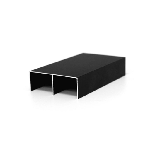 [CARRIL SUPER 3 NEGRO] CARRIL SUPERIOR ARMARIO MOD 190 NEGRO 300CM