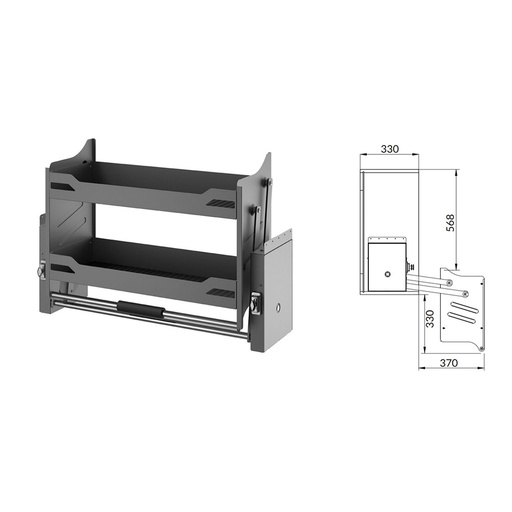 [ABATIBLE 80 IT24725] ABATIBLE TURIN 80CMS ANTRACITA IT24725