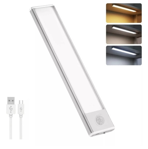 [BARRA LED 40CM] BARRA LED ALUMINIO C/SENSOR INALAMBRICO 40CM IT50210