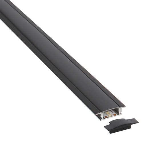 [PERFIL LED NEGRO] PERFIL LED EMBUTIR NEGRO 2M IT54065