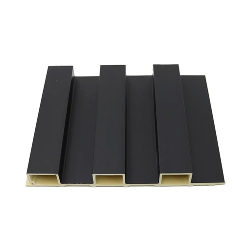 [ACANALADA BLAC DE006] LAMINA ACANALADA DECORATIVA MATT BLACK WPC 25X250X2900 DE006