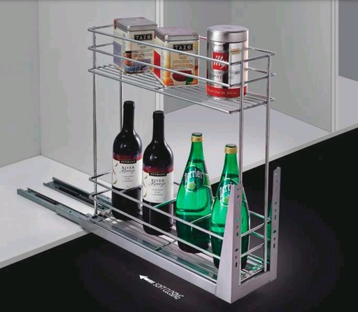 [ESPECIERO 20 IT22015] ESPECIERO 200MM 2 NIVELES CROMADO IZQUIERDO IT22015