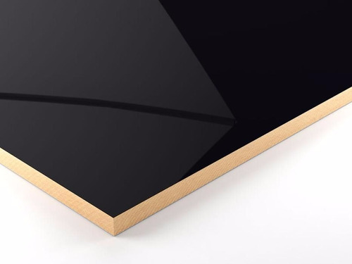 [NEGRO BRILLO 4X9 MAS] MELAMINA MDF NEGRO ALTO BRILLO 18x122x280 ESPAÑOLA