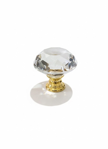 [POMO CRISTAL DORADO] POMO CRISTAL DORADO 25MM