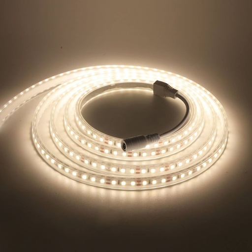 [TIRA LED CALIDA 110V] TIRA LED MANGUERA 6MM 110V CALIDA 3000K POR METRO NATU