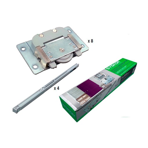 [KIT W40 100W40000] KIT RODAMIENTO TERRA W40 2 PUERTAS CIERRE LENTO 100W40000 SYSKOR