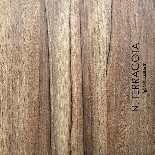[HR-7X8-18 TERRACOTA] MELAMINA NOGAL TERRACOTA HIDROFUGA 18X214X244