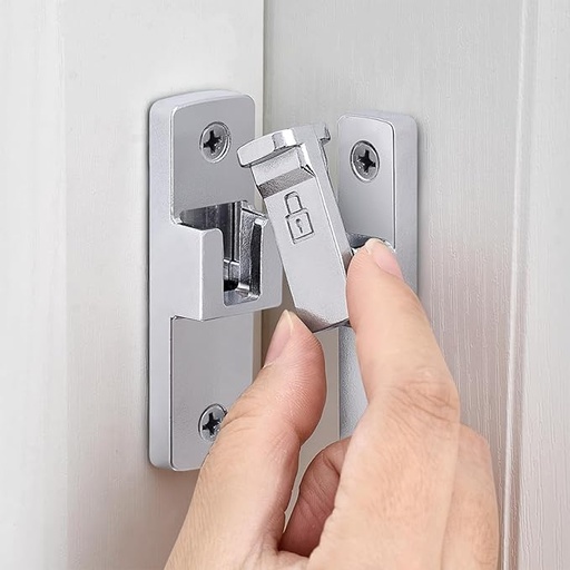 [CERRADURA 90 NIQUEL] CERRADURA PUERTA CORREDIZA 90° NIQUEL